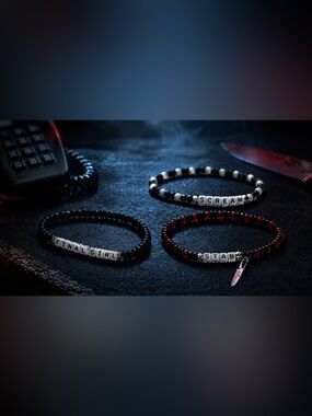 Scream Horror Bracelet Set | Final Girl, Scream & Stab 9”